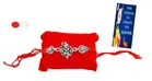 Metal Rakhi with Greeting Card & Roli Chawal 