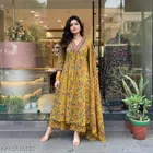Viscose Rayon Kurta & Plazo With Dupatta Yellow 