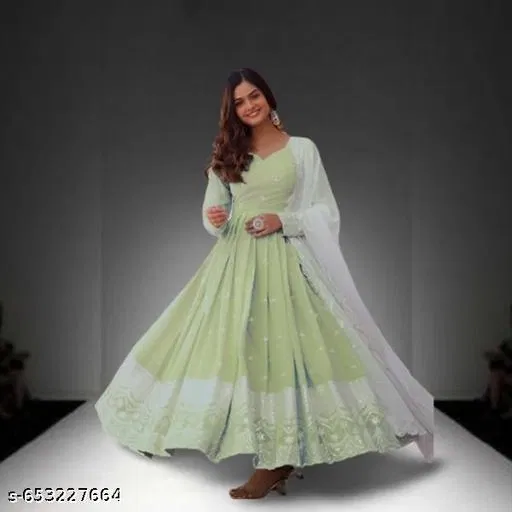 Embroidered One Piece Dress for Women (Multicolor, L)