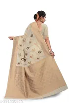 Cotton Linen Zari Woven Saree for Women 