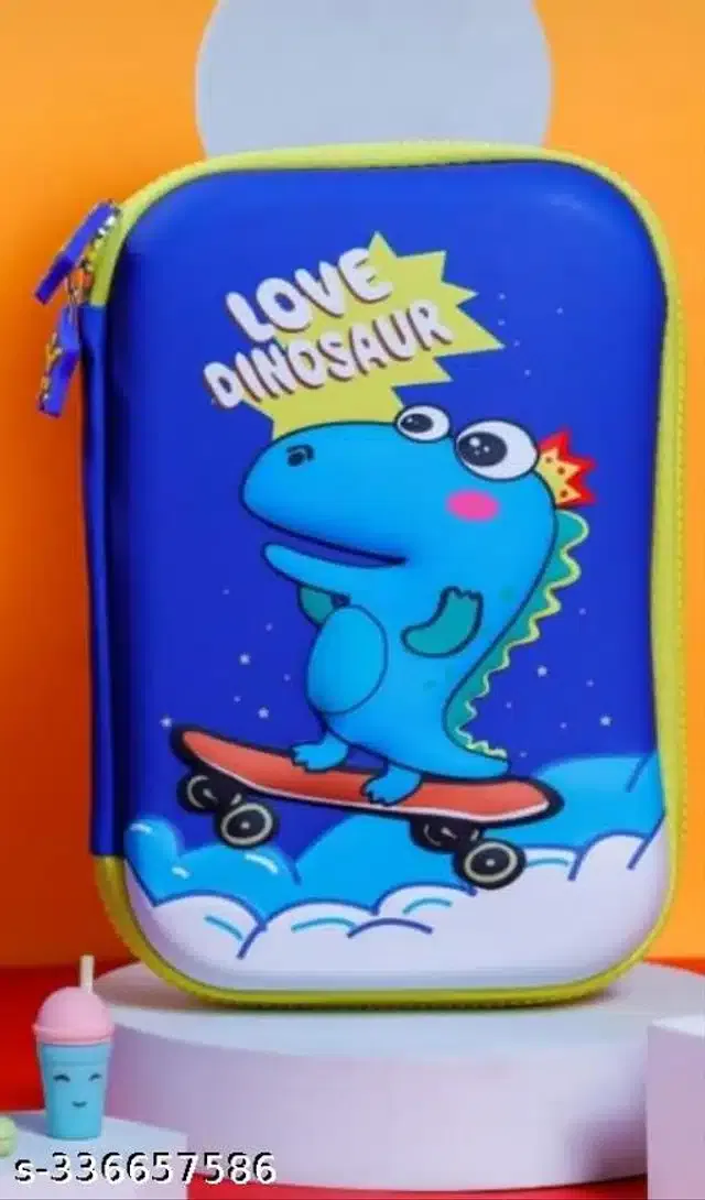 Cartoon Theme Pencil Case (Blue)