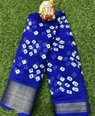 शारदा क्रिएशन लिनन बंधनी प्रिंटेड साड़ी 