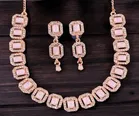 Alloy Choker Necklace with Earrings for Women 