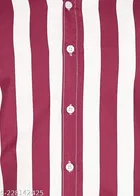 Cotton Striped Shirts for Men, Maroon 