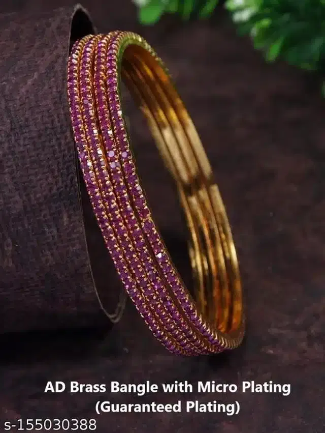 Trendy Bangles for Women (Gold, 2.8)