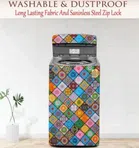 Knit Printed Top Load Washing Machine Cover (Multicolor)