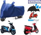 Polyester Waterproof Scooty Cover with Mirror Pocket for Chetak,TVS Jupiter, Ntroq, iQube, Zest (Blue)