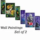 MDF 2 Pcs Designer Wall Painting for Home & Office 