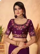 Georgette Self Design Saree for Women 