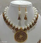 Elegant Alloy & Pearl Jewellery Sets