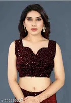 Lycra Sequence Saree for Women 