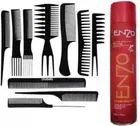 Enzo Hair Styling Hold Hair Spray with Comb (200 ml, Pack of 11) (SE-65)