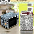 KANUSHI Industries® Microwave / Oven Top Cover With 4 Utility Pockets + 1 Pc Top Load Semi Automatic Washing Machine Cover 