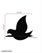 Star blackWooden Wall Hanging ,Black, Pack of 4