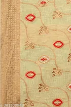 Cotton Linen Zari Woven Saree for Women 