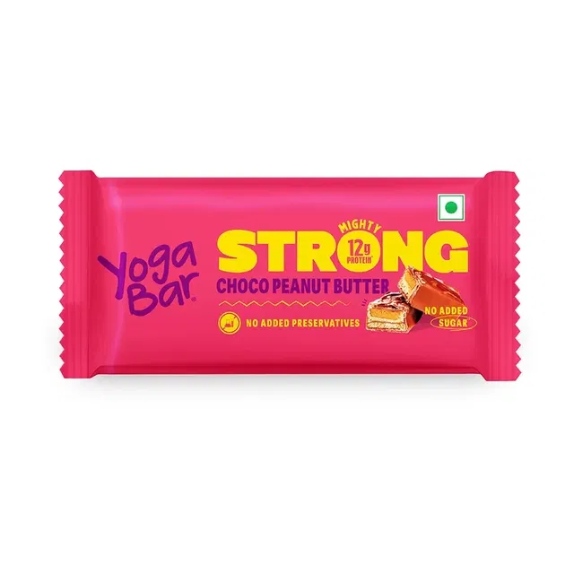 YogaBar 12 g Protein Bar, Choco Peanut Butter, No Added Sugar