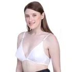 Cotton Blend Solid Front Open Bras for Women 