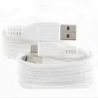 Plastic USB to Type B Data Cable for All Android Devices (White, 1 m) (Pack of 2)