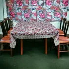 Polyester Printed Table Cloth (Orange, 40x60 inches)