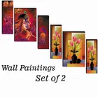 MDF 2 Pcs Designer Wall Painting for Home & Office 