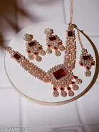 Rose Gold Finish Necklace Set for Women 