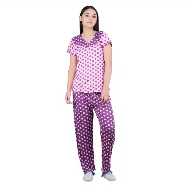 Night Suit for Women (Purple, Free Size)