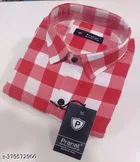 Cotton Checked Shirt for Men, Pink 