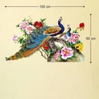 AVV Peacock Birds Nature Wall Sticker 100x60cm