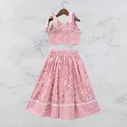 Rayon Printed Lehenga with Choli for Girls 