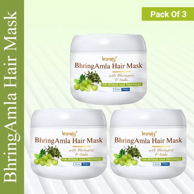 Kuraiy Bhring Amla Hair Mask (200 g, Pack of 3)