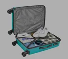Safari Lancer 22 Inch [Small] Cabin Trolley Bag with 360° Spinner 8 Wheels, Teal Green