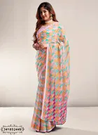 Georgette Printed Saree for Women 