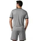 Polyester Printed Co-Ord Set for Men, Grey 