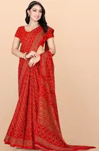 Georgette Bandhani Saree for Women 