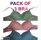 Cotton Lightly Padded Bra for Women, Pack of 3 