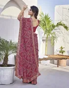 Georgette Printed Saree for Women 