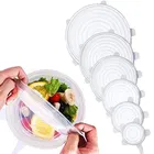 Silicone Reusable 6 Pcs Magic Stretch Lids, Multicolor, Set of 1
