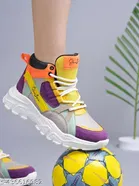 Colorblocked Synthetic Sneakers for Women 