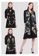 Poly Chiffon Printed Scarves for Women, Multicolor, Pack of 3