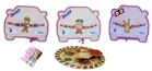 Alloy 3 Pcs Rakhi with 4.5 inch Plate 