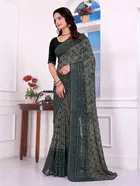 Georgette Printed Saree for Women 
