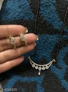 Alloy Mangalsutra with Earrings for Women 