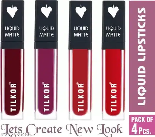 Lipsticks for Girls & Women (Multicolor, Pack of 4)
