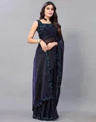 Lycra Blend Embellished Saree for Women 