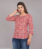 Rayon Printed Kurti for Women 