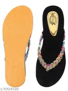 Shoetopia Black Embellished Platform Sandals 