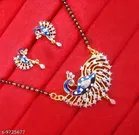 Alloy Mangalsutra with Earrings for Women 