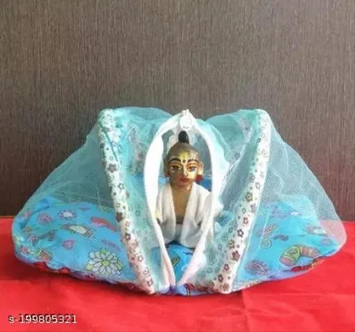 Mosquito Net for Laddu Gopal for Men (Blue)