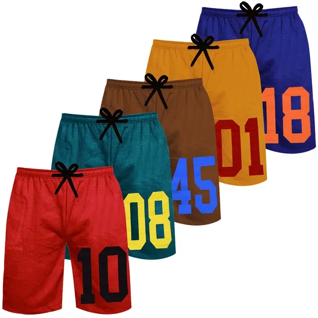 Cotton Shorts for Boys (Multicolor, 7-8 Years) (Pack of 5)