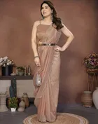 Bollywood Embroidered Organza Saree for Women 